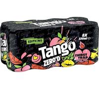 Tango Assorted Soft Drinks Multipack 8 x 330ml - Mixed Flavours Fizzy Soda Cans, Refreshing Carbonated Beverages (Zero'd Thirst Trap Peach Pineapple & Orange)