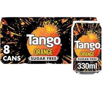 Tango Assorted Soft Drinks Multipack 8 x 330ml - Mixed Flavours Fizzy Soda Cans, Refreshing Carbonated Beverages (Orange Sugar Free)