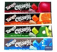 Tango Chewbies Variety Pack - Orange, Apple, Blue Raspberry & Cherry Chewy Sweets, 4 x 30g Fruit Flavour Candy Selection