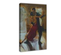 Tango Red Abstract Canvas Poster for Home Decor Gift | Frame-style, Multiple sizes, Multiple frame styles, Wall Art, Decor Picture, Living Room Decor
