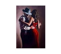 Tango Red Back Canvas Poster for Living Room Decor Gift | Unframe-style, Multiple sizes, Multiple frame styles, Wall Art, Decor Print, Living Room Decor
