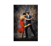 Tango Red Hat Canvas Poster for Office Decor Gift | Unframe-style, Multiple sizes, Multiple frame styles, Wall Art, Decor Paintings, Living Room Decor