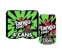 Tango Sours Watermelon Sugar Free 330ml Can (Pack of 4)