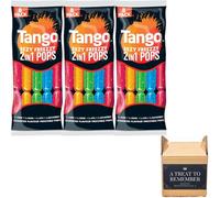 Tango Squeezee Ice Lollies 8x50ml (Pack Of 3) |Fruit Flavour Freezable Ice-pops In 4 Amazing Fruity Flavours of Orange,Apple,Cherry And Blue Raspberry