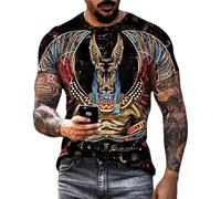 TangoDS 3D Printed Anubis T-Shirt for Men Ancient Egyptian God Eye of Horus T-Shirts Fashion Casual Cool Tee Tops Men's Hip Hop Streetwear