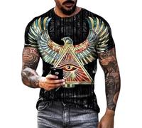 TangoDS 3D Printed Anubis T-Shirt for Men Ancient Egyptian God Eye of Horus T-Shirts Fashion Casual Cool Tee Tops Men's Hip Hop Streetwear