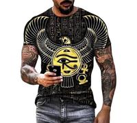 TangoDS 3D Printed Anubis T-Shirt for Men Ancient Egyptian God Eye of Horus T-Shirts Fashion Casual Cool Tee Tops Men's Hip Hop Streetwear