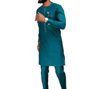 TangoDS African Nigerian Men's Traditional Outfits Set Oversized Luxury Clothing Dashiki Shirts + Pants 2 Piece Set Men Suit