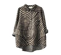 TangoDS Spring Autumn Women Long Sleeve Half-Cardigan Shirt Flowers Birds Geometry 3D Print Buttons Outerwear Pullover Tops