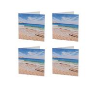 Tangoo Scented Greeting Cards - Blue Ocean - Four Greeting Cards with Envelopes Blank for Your Own Message Size 15.5 x 15.5 cm