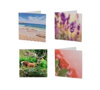 Tangoo Scented Greeting Cards - Four Greeting Cards with Envelopes Blank for Your Own Message Size 15.5 x 15.5 cm