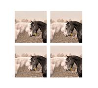 Tangoo Scented Greeting Cards - Horses in Love - Four Greeting Cards with Envelopes Blank for Your Own Message Size 15.5 x 15.5 cm