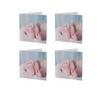 Tangoo Scented Greeting Cards - New Baby - Four Greeting Cards with Envelopes Blank for Your Own Message Size 15.5 x 15.5 cm