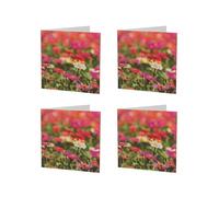 Tangoo Scented Greeting Cards - Summer Meadow - Four Greeting Cards with Envelopes Blank for Your Own Message Size 15.5 x 15.5 cm