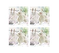 Tangoo Scented Greeting Cards - Wash Day - Four Greeting Cards with Envelopes Blank for Your Own Message Size 15.5 x 15.5 cm