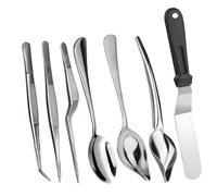 Tangoowal Culinary Specialty Tools,Professional Chef Plating Kit, 7 Piece, Stainless Steel
