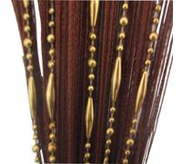 Tangpan 100cmx200cm Decorative String Dew Drop Beadeds Door Curtain Room Divider Window Fly Screen Color Brown