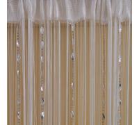 Tangpan 100cmx200cm Deorative Bright Buttons Beaded Door Curtain for Doorway Room Divider Window Fly Screen White