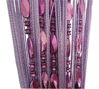 Tangpan 100cmx200cm Deorative Bright Buttons Beaded Door Curtain for Doorway Room Divider Window Fly Screen Purple