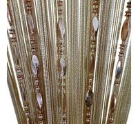 ZiDeTang Beaded Door Curtain Décor Sheer Tassel Closet Drapes Room Divider Curtain Color Purple