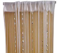 ZiDeTang Beaded Door Curtain Décor Sheer Tassel Closet Drapes Room Divider Curtain Color Champagne