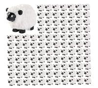 TANGPINGMAO 100 PCS Mini Resin Animals White Sheep Mini Animals Figures Rustproof Tiny Resin Heat-resistant Miniature Decorative Figurines in Bulk for Garden Yard Home An