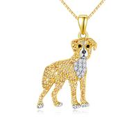 TANGPOET Boxer Dog Gifts for Women Girls 925 Sterling Silver Boxer Pendant Necklaces Christmas Birthday Valentines Mothers Day Jewellery Gifts for Dog Mom Lovers