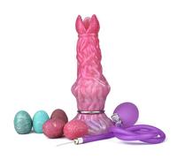 TangQian BDSM sex egg laying anal plug butt plug dildo with 5 silicone eggs, alien dildos spit ball anal dildos anal plug prostate stimulation extreme SM sex toy for women men (Color : Farbe, Size :