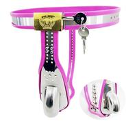TangQian Chastity Belt for Men Concealed Adjustable Stainless Steel Penis Cage Cock Cage with Metal Anal Plug Chastity Cage Men Extreme Bondage Anal Plug SM Chastity Belt Gay Penis Lock Sex Toy (Colo