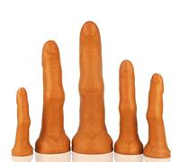 TangQian Huge King Kong Finger Anal Plug Dildo Fantasy Dildo Monster Realistic Dildo with Suction Cup, Long Silicone Dildo Sex Toy Huge Anal Plug Sex Toy for Women Men (Color : Flesh, Size : L)