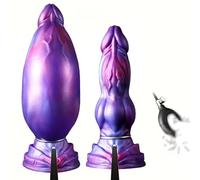 TangQian Inflatable XXL Silicone Anal Inflatable Dildo with Imaginative Knot Shape, Large Size for Men and Women