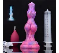 TangQian Realistic Dog Dildo Silicone Anal Dildo Animal Dildo Dog Penis Squirt Dildo with Suction Cup XL Large Luminous with Sperm Spray Function Ejaculation Function Anal Dildo Dildo Sex Toys for Men