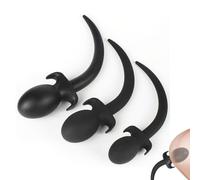 TangQian Silicone anal plug with dog tail Dog Dog Tail Anal Butt Plug Butt Plug Role Play Sex Toys BDSM Erotic Prostate Massage Anal Dilator Sex Toy for Men Women and Couples (Size : M)