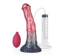 TangQian Silicone Animal Squirt Dildo Horse Penis with Sperm Spray Function, Realistic Animal Horse Dildo Soft Anal Dildo Anal Plug G-Spot Vaginal Squirt Dildo Anal Sex Toy for Women Men
