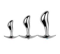 TangQian Stainless steel anal plug S/M/L anal dildo with T-bar base metal anal plug butt pluck butt plug with crystal diamond prostate stimulator anal dilator SM sex anal plug toy for women men (Colo