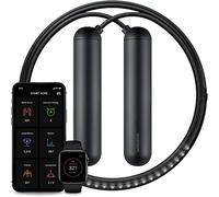 [Tangram Factory] Smart Rope - LED embedded Skipping Rope - See your fitness data in MID-AIR (Black, Medium)