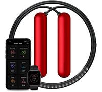 Tangram Factory Smart Rope - LED Jumping Rope - 23 LEDs Embedded in the Rope Show Your Training Data in Midair (Red, Large)