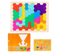 Tangram | Interactive Wooden with Interactive Logical Thinking, Brain Teaser Games with Tangram and Puzzles - for Kids, Teens, Home, Travel and Schools