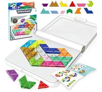 Tangram Puzzle Jigsaw Block, IQ Puzzle, Montessori Educational Toy, Brain Teaser Puzzles, Geometry Logic Toy, IQ Puzzle Board Educational Toys, Birthday Gift for Girls Boys - A