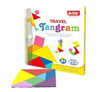 Tangram - Puzzle Learning Travel Board, Pattern Building Toy | Shape Matching Color Block Game, Logic Puzzle Book, Brain Training Tiles Cognitive Challenge,Interactive Geometry Tile Kit