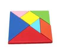 Tangram Puzzle - Tangrams Blocks | Colour Puzzle | Wooden Educational Toy | Children Educational Developmental Intellectual Game | Bright Colors Improve Recognition and Logic Abilities