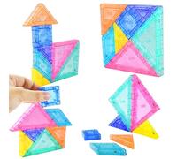 Tangram Puzzles for Kids,Magnetic Tangram,3D Tangrams Puzzles,Geometric Tangrams Brain Teasers Jigsaw,Mini Magnetic Tiles Toy,Suitable for 3 4 5 6 7 8 Years Old Kids Puzzle Game