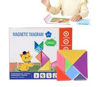 Tangram Puzzles for Kids,Magnetic Tangram Toys | Geometric Shapes Puzzle Toys,for Kids Ages 3+ Girls Boys Kindergarten Preschool Home School Math Class