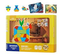 Tangram Puzzles Toy,Progressive Learning Educational | Brain Teaser Tangram Puzzle for Kids - for Home Party Game Night Classroom Kindergarten Boys Girls Children