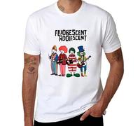 Tang's lifestyle Clowns-Fluorescent-Adolescent-Arctic-Monkey-T-Shirt-Oversized White