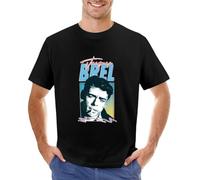 Tang's lifestyle Jacques BREL T-Shirt Hippie Clothes Anime Mens Graphic t-Shirts Hip hop Black