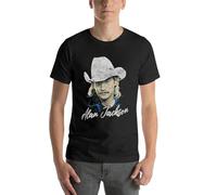 Tang's lifestyle New-Alan-Jackson-Classic-T-S-T-Shirt-Anime-New-Edition-t-Shirt-Heavy-Weight-t Black