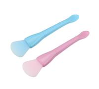Tangseajiao 2Pcs Pink and Blue Silicone Face Mask Brush Applicator Face Brush Clay Mask Applicator Soft Silicone Facial Mud Mask Applicator Brush Hairless Face Mask Applicator Brushes
