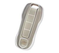TANGSEN Smart Key Fob Case Cover Compatible with Porsche 911 Cayenne Panamera TAYCAN 3 4 Button Keyless Entry Remote TPU Transparency Frosted Key Shell