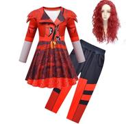Tangsenyu Red Descendants Costume for Kids Rise of Red Costumes Wig Dress Up